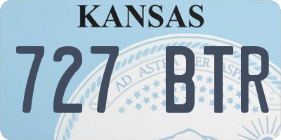 KS license plate 727BTR