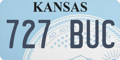 KS license plate 727BUC