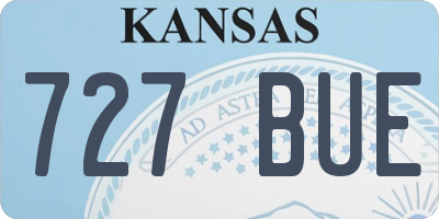 KS license plate 727BUE