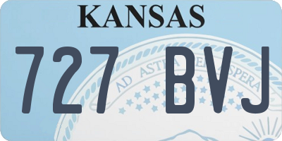 KS license plate 727BVJ