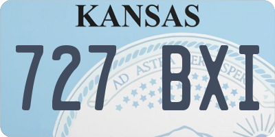 KS license plate 727BXI