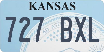KS license plate 727BXL