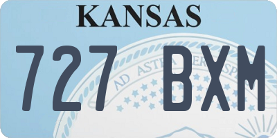 KS license plate 727BXM