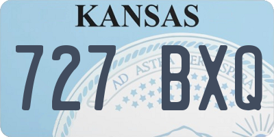 KS license plate 727BXQ