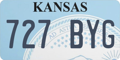 KS license plate 727BYG