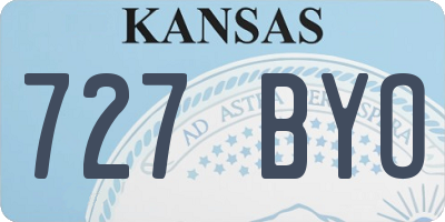 KS license plate 727BYO