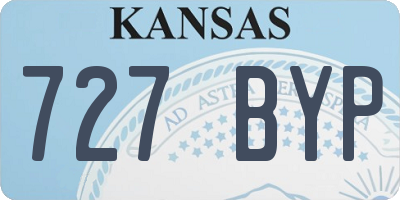 KS license plate 727BYP