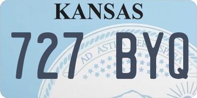 KS license plate 727BYQ