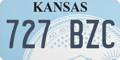 KS license plate 727BZC