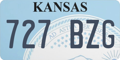KS license plate 727BZG