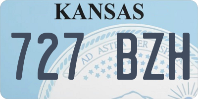KS license plate 727BZH