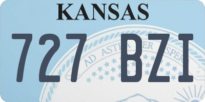 KS license plate 727BZI