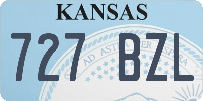 KS license plate 727BZL