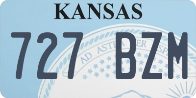 KS license plate 727BZM