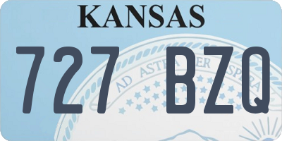 KS license plate 727BZQ