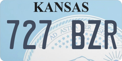 KS license plate 727BZR