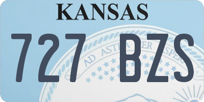 KS license plate 727BZS