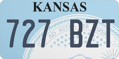 KS license plate 727BZT