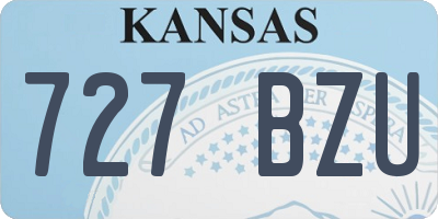 KS license plate 727BZU
