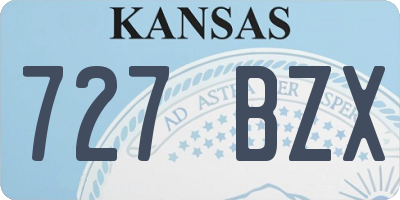 KS license plate 727BZX
