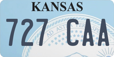 KS license plate 727CAA