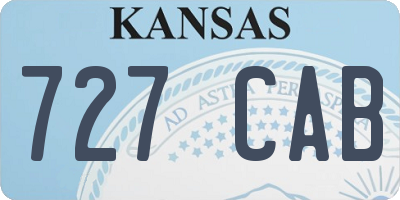 KS license plate 727CAB
