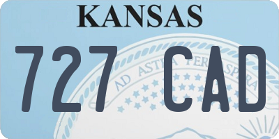 KS license plate 727CAD