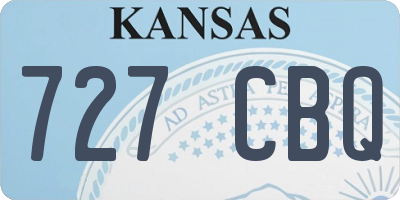 KS license plate 727CBQ