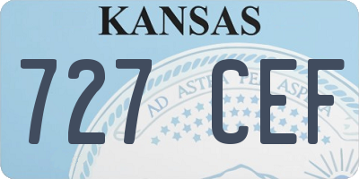 KS license plate 727CEF