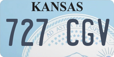 KS license plate 727CGV