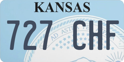 KS license plate 727CHF