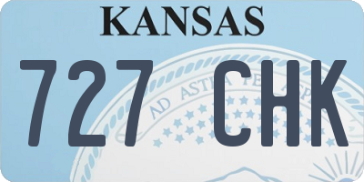 KS license plate 727CHK