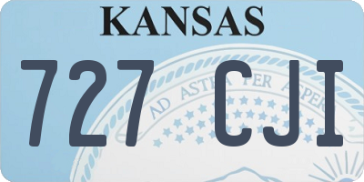 KS license plate 727CJI