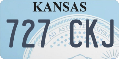 KS license plate 727CKJ