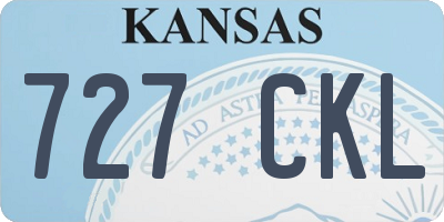 KS license plate 727CKL