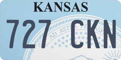 KS license plate 727CKN