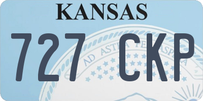 KS license plate 727CKP