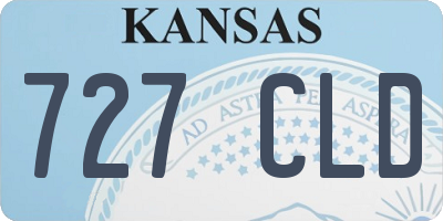 KS license plate 727CLD