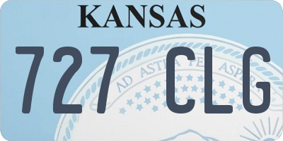 KS license plate 727CLG
