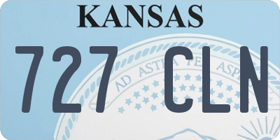 KS license plate 727CLN