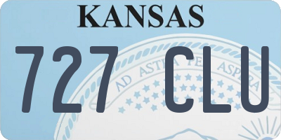 KS license plate 727CLU
