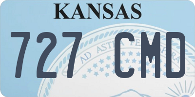 KS license plate 727CMD
