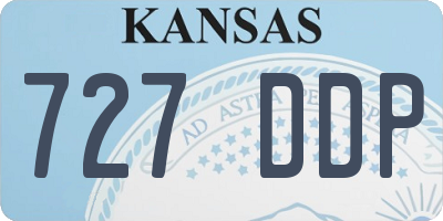 KS license plate 727DDP