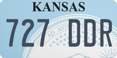 KS license plate 727DDR