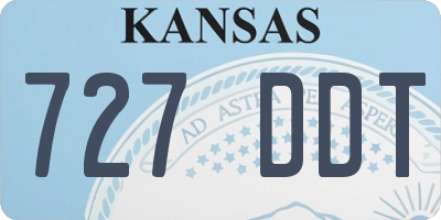 KS license plate 727DDT