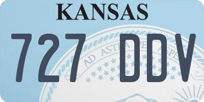 KS license plate 727DDV
