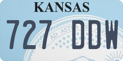 KS license plate 727DDW