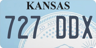 KS license plate 727DDX