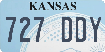 KS license plate 727DDY
