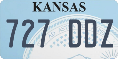 KS license plate 727DDZ